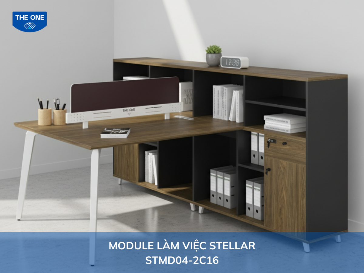 Đồ vật được sắp xếp ngăn nắp giúp tối ưu không gian làm việc