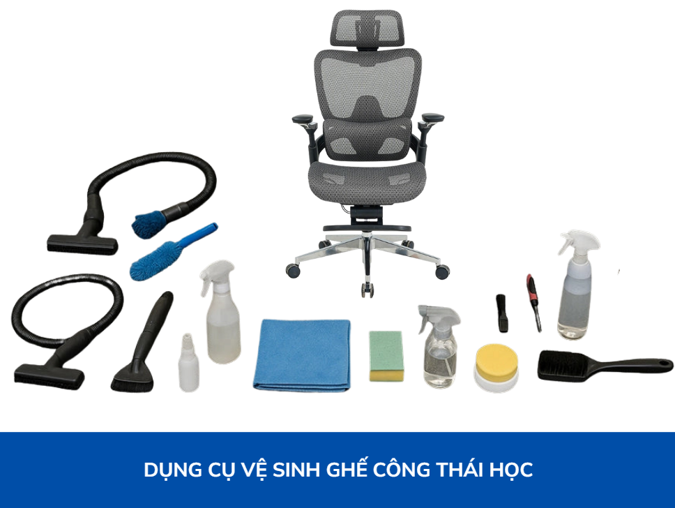 Bộ công cụ đa năng có thể sử dụng trên mọi chất liệu của ghế công thái học.