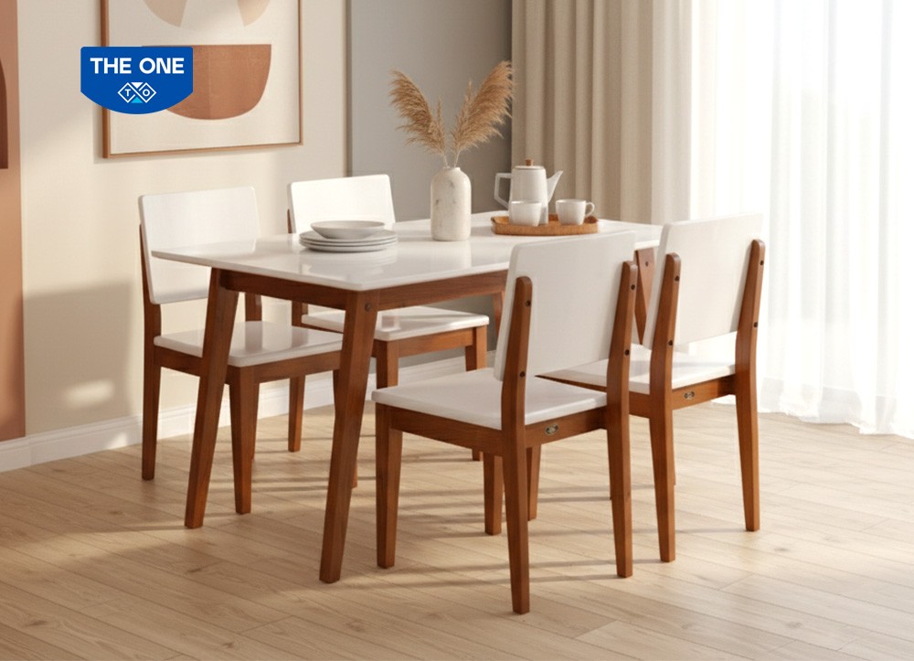 BÀN GHẾ ĂN GỖ SƠN HIGH GLOSSY THE ONE 
HGB63A/HGB63B/HGG63