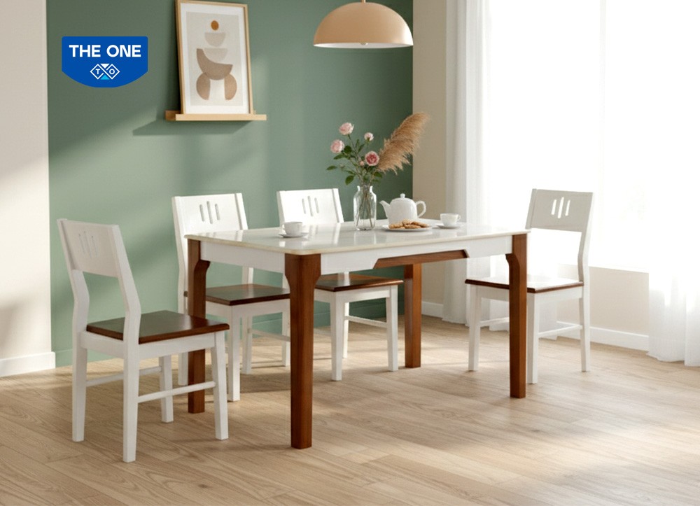 BÀN GHẾ ĂN GỖ SƠN HIGH GLOSSY THE ONE 
HGB67A/ HGB67B/ HGG67