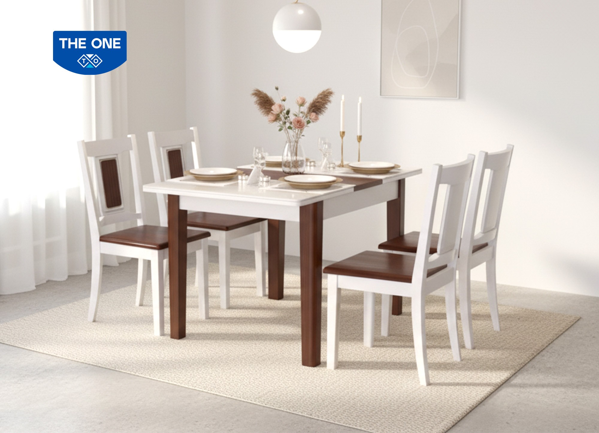 BÀN GHẾ ĂN GỖ SƠN HIGH GLOSSY THE ONE 
HGB71AK10/HGB71BK10/HGG71