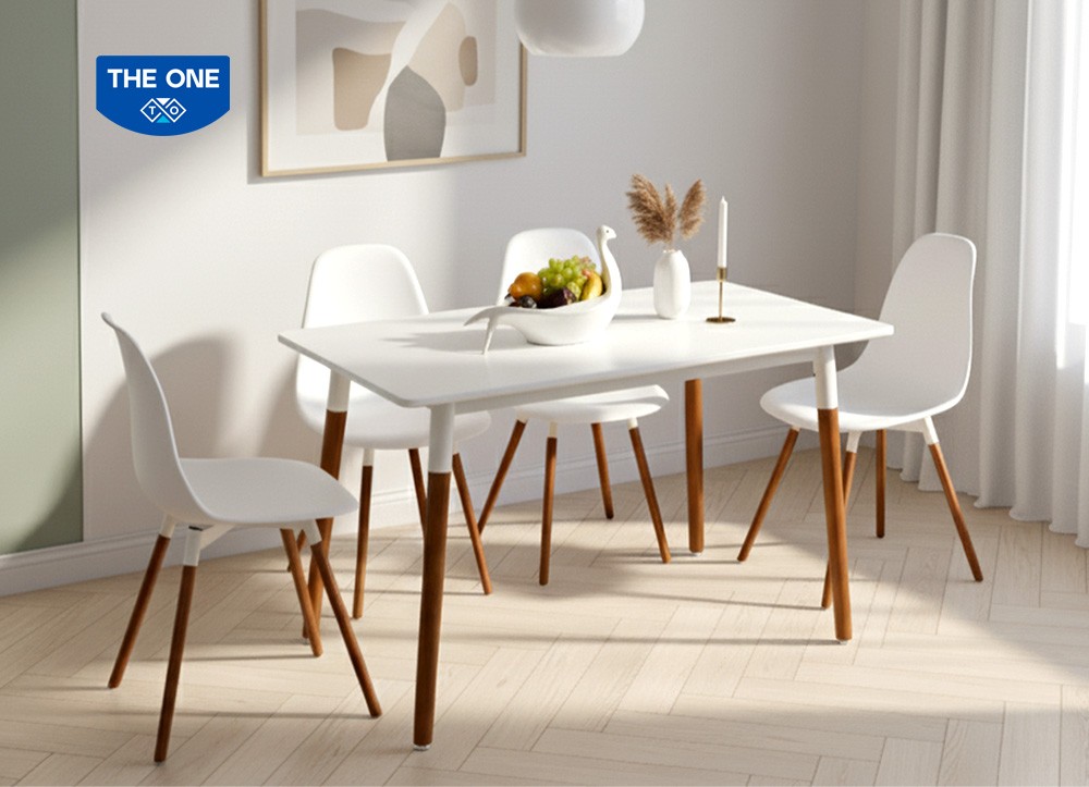 BÀN GHẾ ĂN GỖ SƠN HIGH GLOSSY THE ONE 
HGB72/HGG72