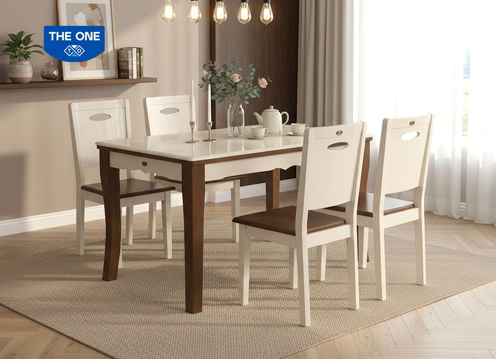 BÀN GHẾ ĂN GỖ SƠN HIGH GLOSSY THE ONE 
HGB75A/HGB75B/ HGG75