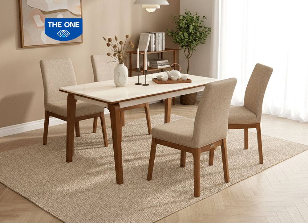 BÀN GHẾ ĂN GỖ SƠN HIGH GLOSSY THE ONE 
HGB76A /HGB76B / HGG76