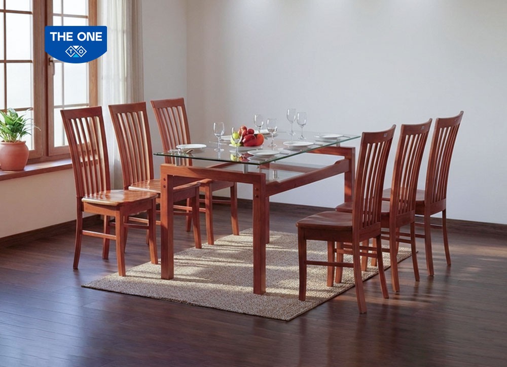 BÀN GHẾ ĂN GỖ TỰ NHIÊN THE ONE
TB09+TGA02