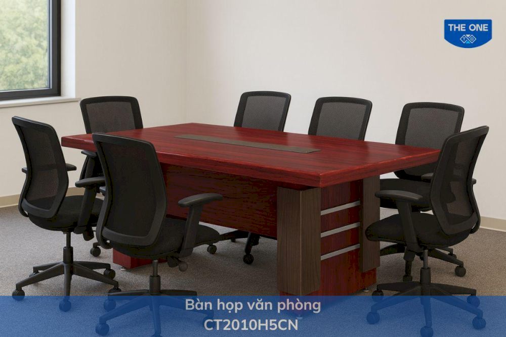 Bàn họp văn phòng có chiều dài 2.0 - 2.4m, cho văn phòng phong cách truyền thống, đem lại cảm giác vững chắc