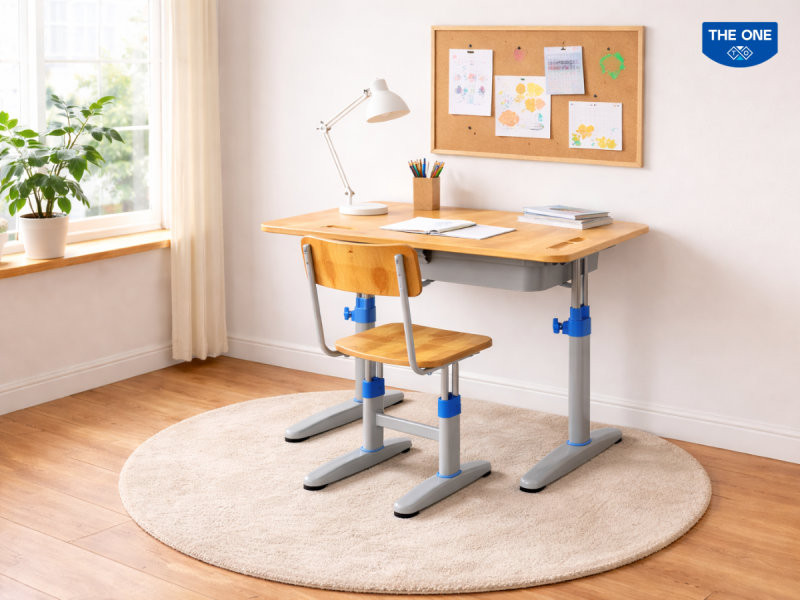 Bố mẹ nên đo đạc cẩn thận vị trí dự định đặt bàn học cho con để xác định kích thước sản phẩm phù hợp.