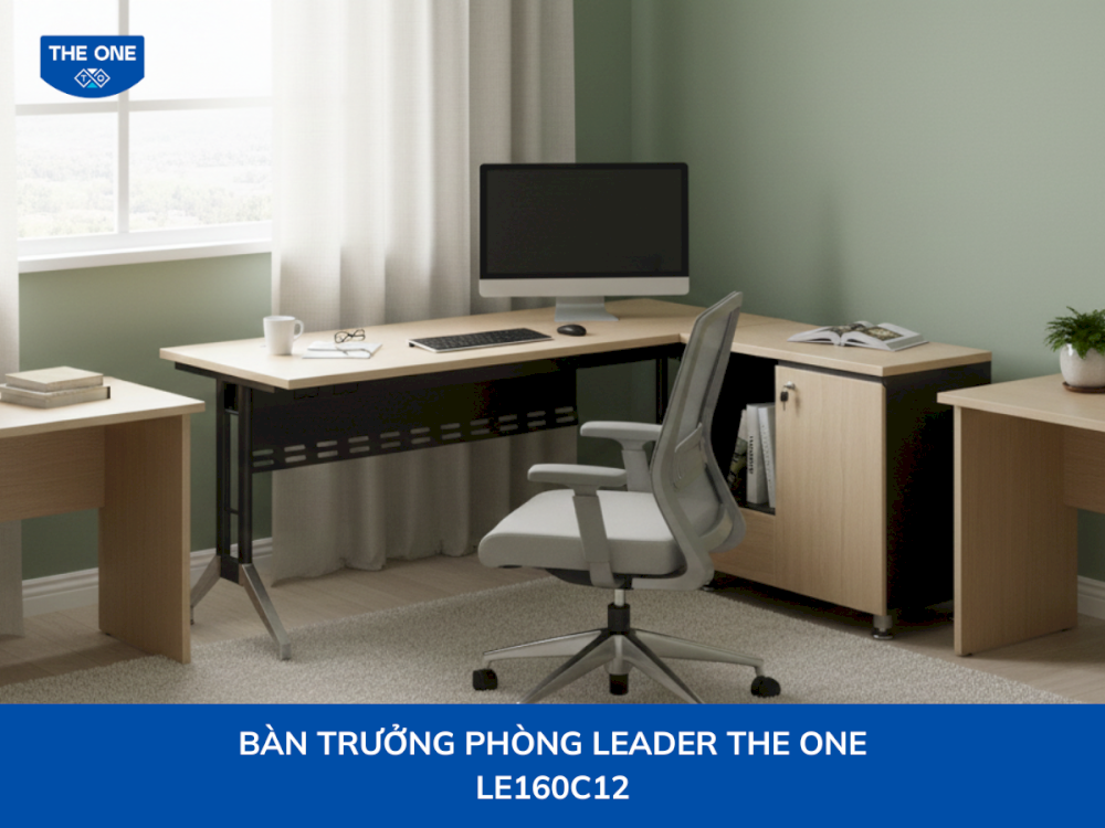 Bàn làm việc chữ L giúp tối ưu hóa diện tích góc và mở rộng không gian xử lý công việc.