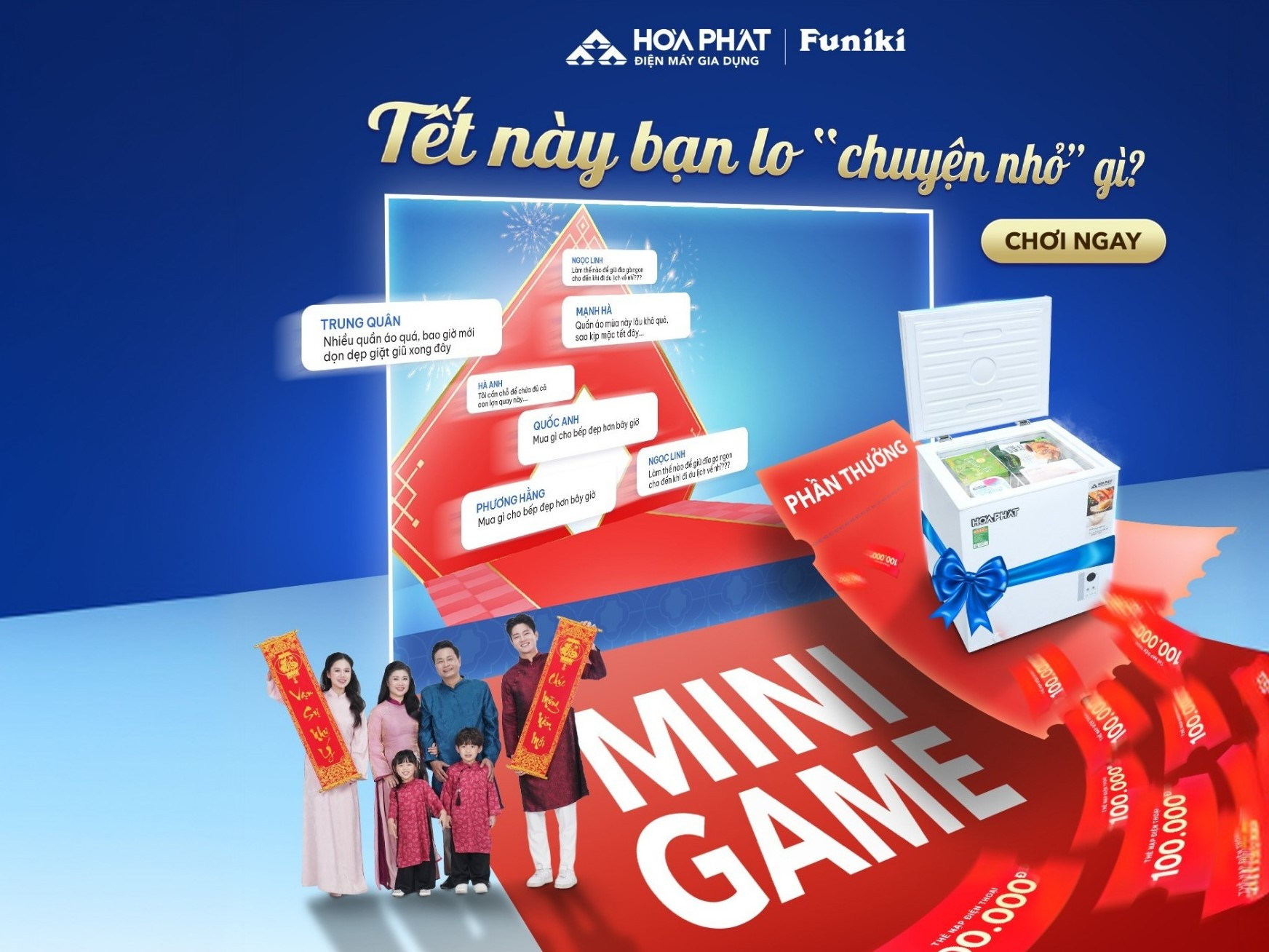 Điện lạnh Hòa Phát khởi động minigame Tết "Bảng xếp hạng chuyện nhỏ"