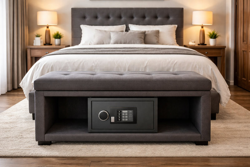 Đặt két sắt ở cuối giường tạo ra sự xung đột về năng lượng, khiến cơ thể dễ mệt mỏi và uể oải.