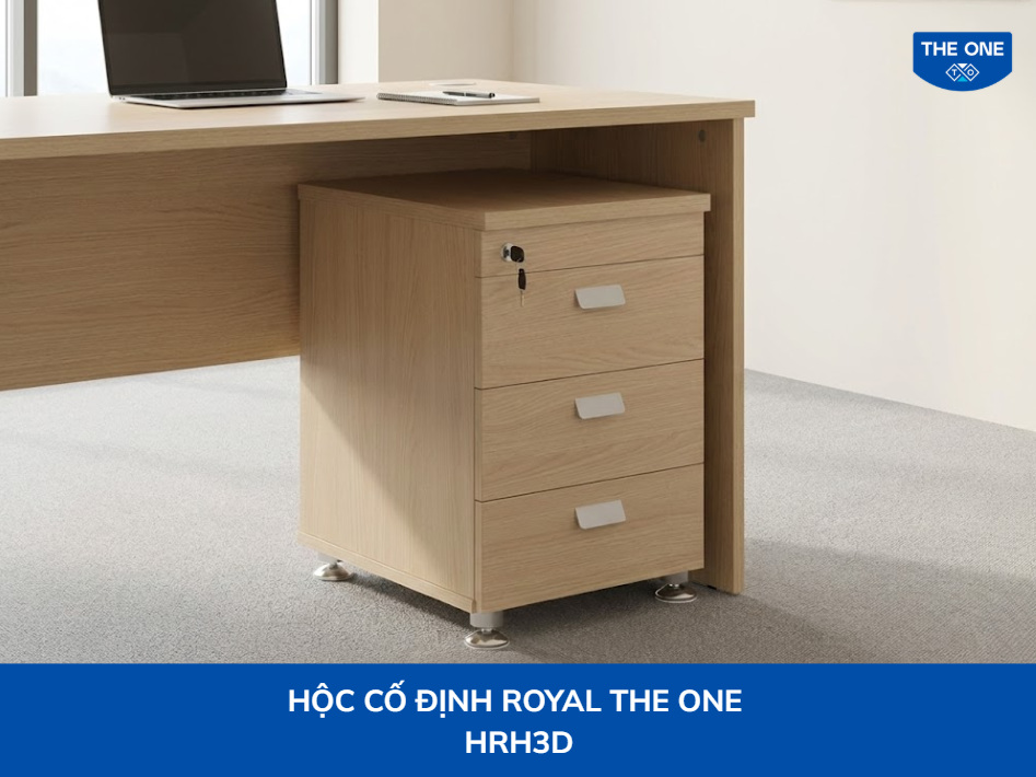 Hộc bàn cố định được thiết kế để đặt cố định tại một vị trí thay vì có bánh xe di chuyển như hộc di động.