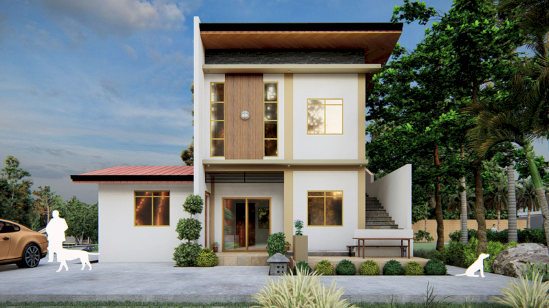 Không gian sân trước giúp gia chủ tăng sự riêng tư và thoáng đãng (Nguồn ảnh: Internet)