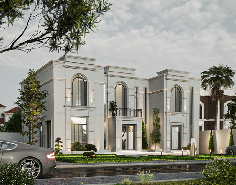 Kiến trúc sử dụng cột trụ La Mã, phào chỉ trang trí và lan can sắt nghệ thuật (Nguồn ảnh: Internet)