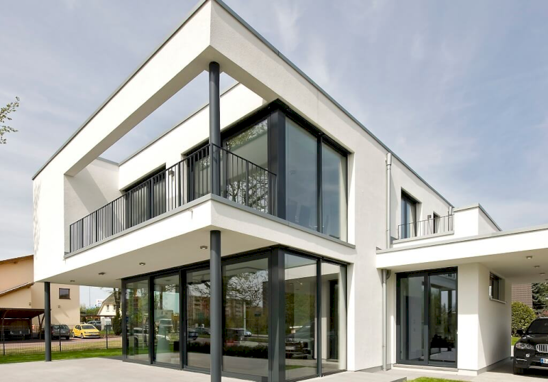 Mái bằng mang hình khối vuông vức và tinh giản (Nguồn ảnh: Internet)