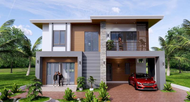 Có thể bố trí ban công đua ra hoặc bao quanh tùy nhu cầu sử dụng (Nguồn ảnh: Internet)