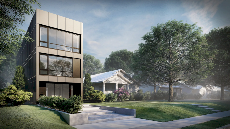 Hình khối lồi lõm giúp phá vỡ sự đơn điệu của bức tường thẳng đứng (Nguồn ảnh: Internet)