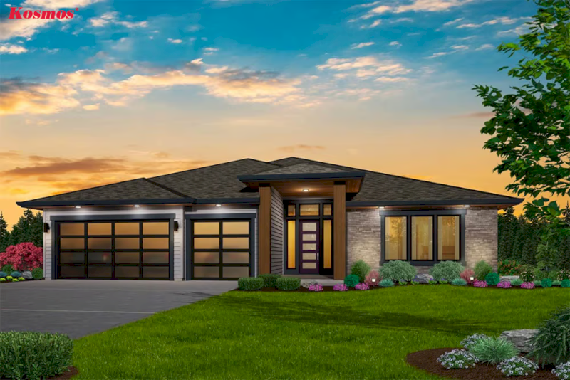 Cửa kính lớn tối đa hóa ánh sáng và tầm nhìn ra sân vườn (Nguồn ảnh: Internet)