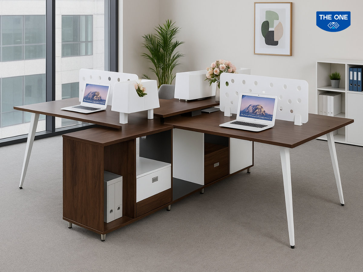 Các mẫu bàn có mặt bàn lớn, kết cấu vững chắc, kết hợp hộc để đồ phù hợp với người làm việc tại nhà, người ngồi lâu