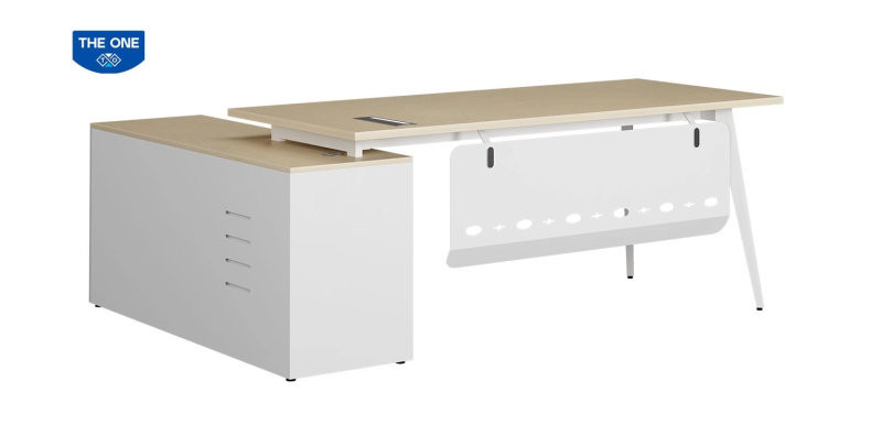 Bàn chân sắt mặt gỗ giúp không gian thoáng đãng, hiện đại