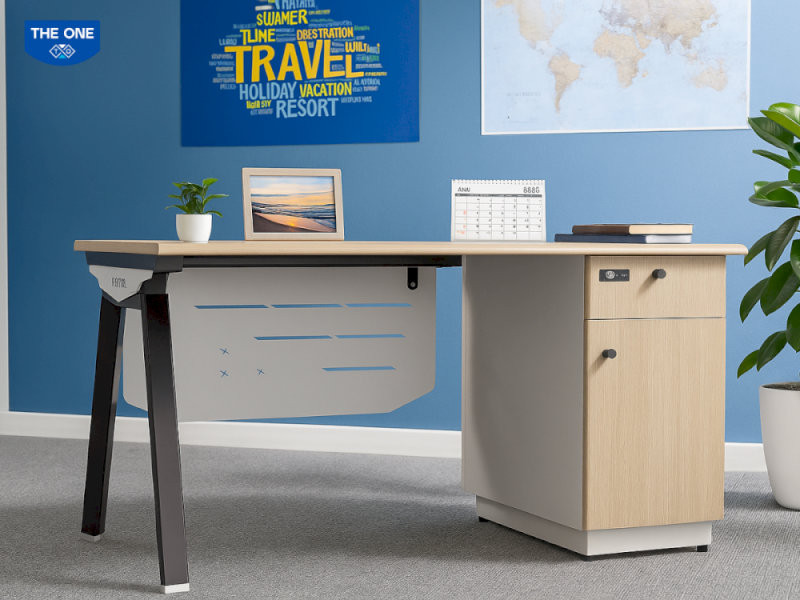 Bàn văn phòng lắp ráp bền vì chất lượng phụ kiện liên kết tốt