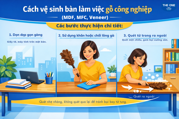 Hướng dẫn 5 cách vệ sinh bàn văn phòng cho từng loại chất liệu