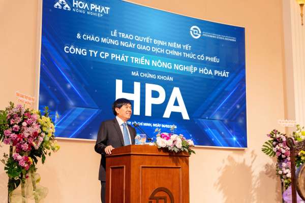 Cổ phiếu nông nghiệp Hòa Phát tăng giá, hút vốn ngoại ngày đầu lên sàn