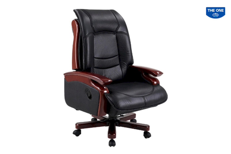 Thiết kế công thái học với tựa lưng cao, đệm ngồi dày và tay vịn chắc chắn giúp ghế giám đốc The One nâng đỡ cơ thể tối ưu khi làm việc lâu dài