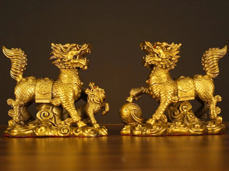 Tỳ Hưu và Kỳ Lân là vật phẩm trấn trạch hiệu quả khi phạm phải những điều cấm kỵ khi sửa nhà. (Nguồn: Internet)