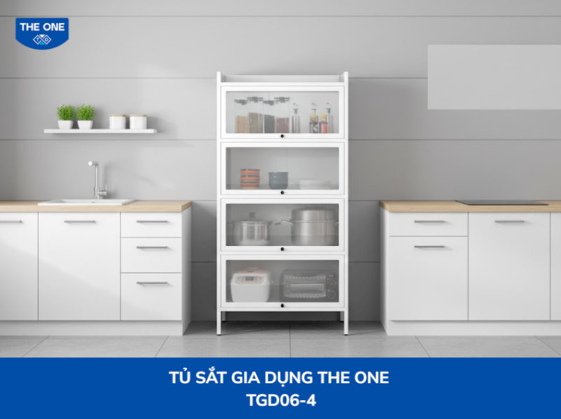 Tủ sắt kết hợp cánh kính hoặc gương mang lại sự hiện đại và tiện nghi cho không gian phòng ngủ gia đình.