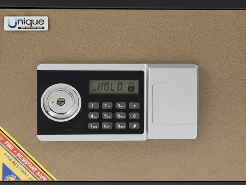 Màn hình két sắt hiển thị trạng thái khóa sau khi nhập sai mật khẩu