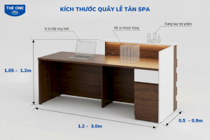 Lựa chọn kích thước quầy lễ tân spa giúp tối ưu diện tích