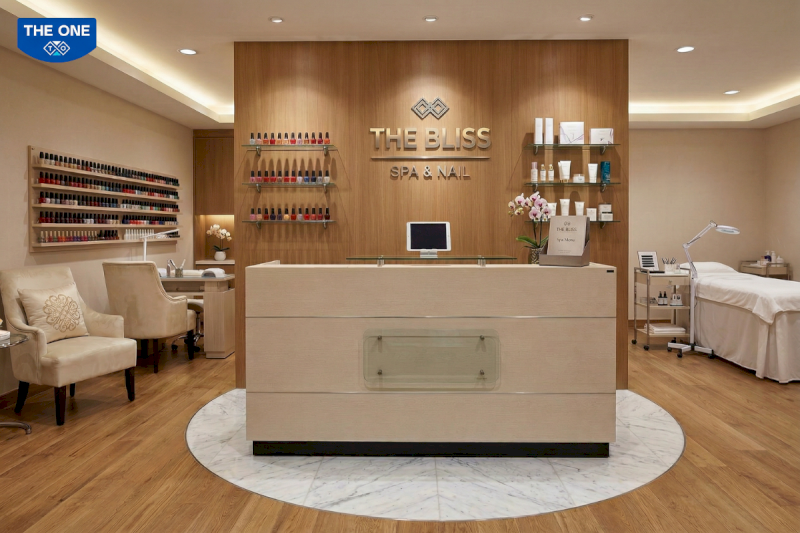 Mẫu quầy lễ tân chữ I tạo cảm giác đẳng cấp, phù hợp spa chăm sóc sắc đẹp