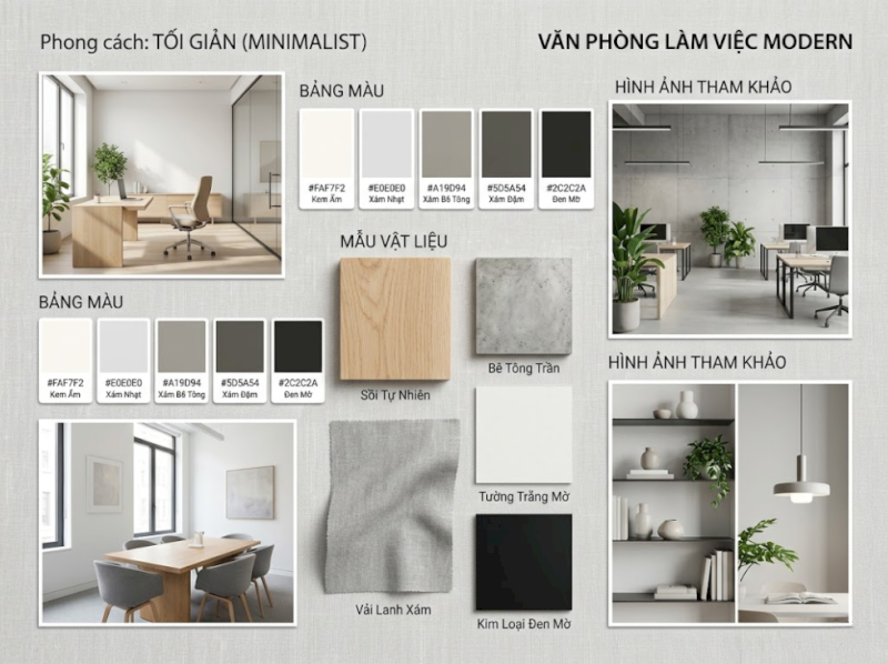 Moodboard giúp chủ đầu tư hình dung rõ nét về 
