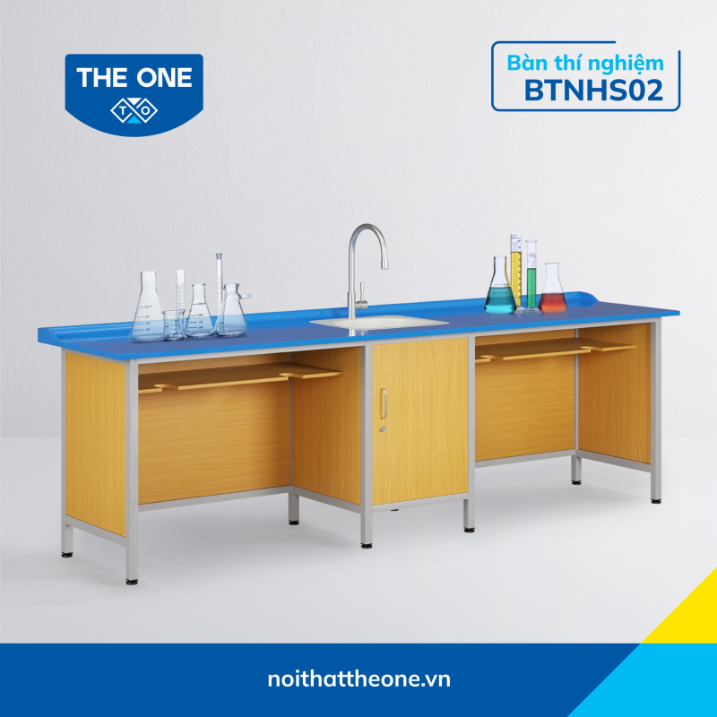 Bàn thí nghiệm The One với khung thép chắc chắn và mặt bàn chuyên dụng cho phòng thực hành