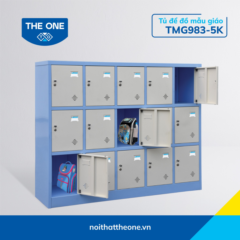 Tủ để đồ là giải pháp lưu trữ khoa học, tiện lợi, góp phần xây dựng môi trường học tập ngăn nắp và hiện đại