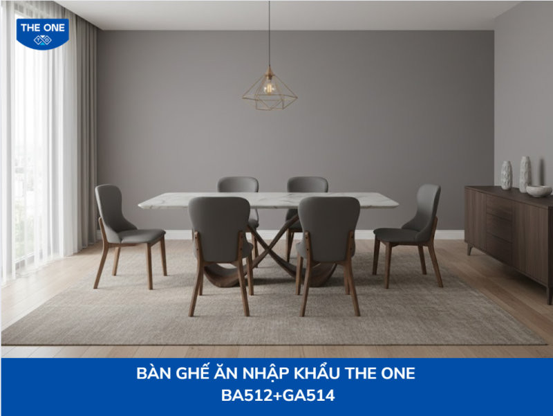 Thiết kế không gian phòng ăn màu xám phù hợp với gia chủ tuổi Ất Mão