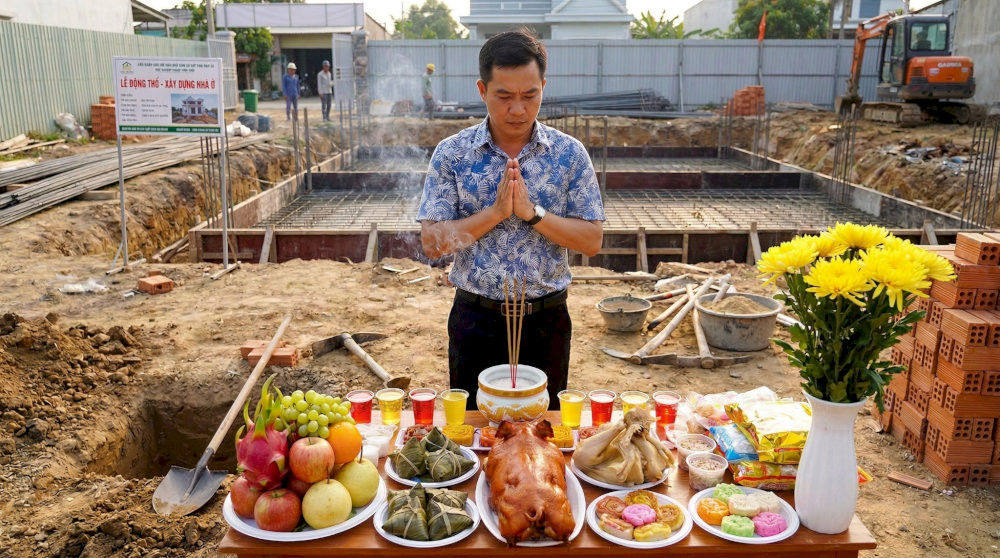 Cách này được tin rằng sẽ giúp tránh vận hạn và mang lại sự thuận lợi trong quá trình xây nhà