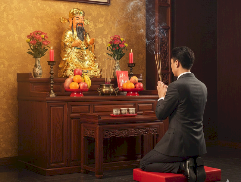 Bài văn khấn hàng ngày thường ngắn gọn để phù hợp với nhịp sinh hoạt bận rộn của người kinh doanh (Nguồn ảnh: Internet)