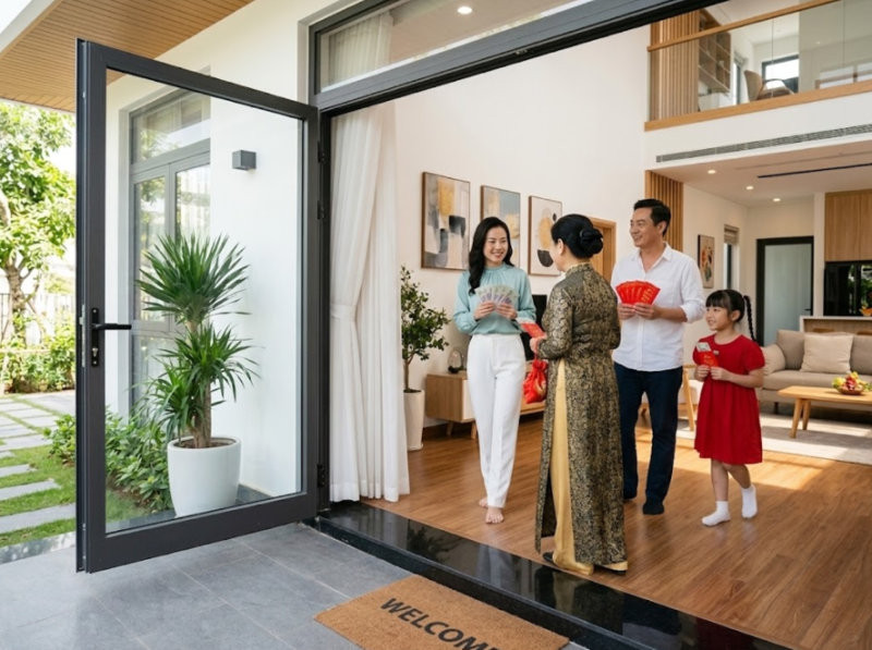 Mang theo tiền tài vào nhà để mời gọi vận may tài chính.