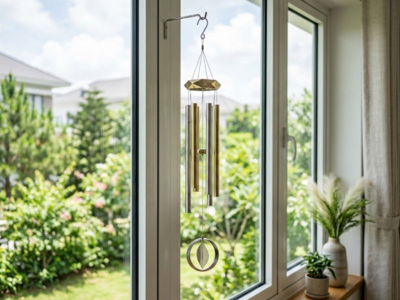 Âm thanh của chuông gió giúp xua đuổi tà khí và dẫn dắt luồng khí tốt.