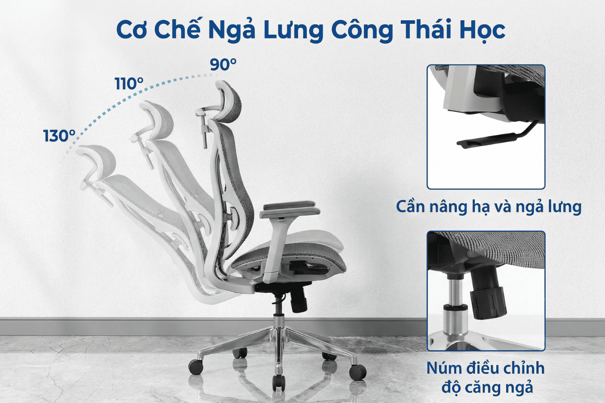 Hiểu đúng cơ chế ngả của ghế công thái học