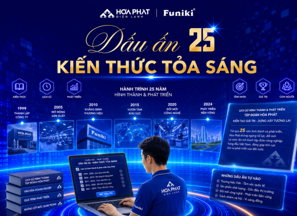 ĐIỆN LẠNH HÒA PHÁT PHÁT ĐỘNG CUỘC THI KIẾN THỨC CHÀO MỪNG 25 NĂM THÀNH LẬP