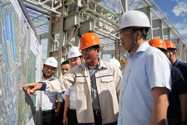 Chủ tịch UBND tỉnh Quảng Ngãi Nguyễn Đức Tâm thăm và làm việc tại thép Hòa Phát Dung Quất