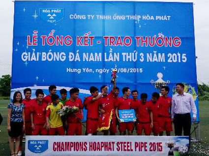 Bế mạc giải bóng đá ống thép Hòa Phát lần thứ 3